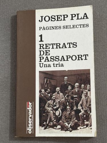 Portada del libro de Retrats de passaport