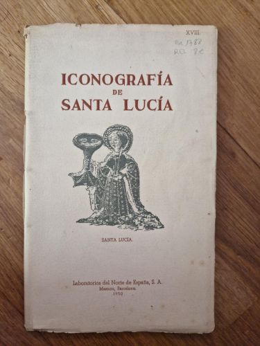Portada del libro de Iconografía de Santa Lucía