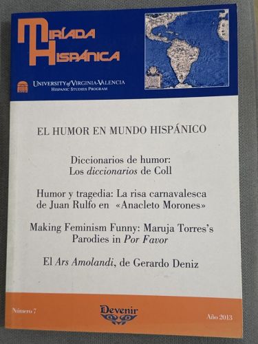 Portada del libro de El humor en mundo hispánico. 2013 - Número 7