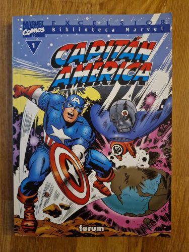 Portada del libro de Biblioteca Marvel. Capitán América 1
