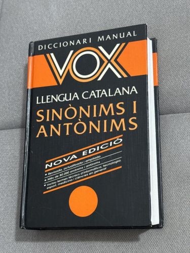 Portada del libro de Diccionari manual Vox de llengua catalana, sinònims i antònims