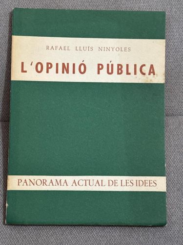 Portada del libro de L'opinió pública. Panorama actual de les idees.