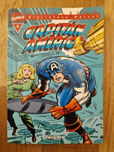 Portada del libro de Biblioteca Marvel. Capitán América 02