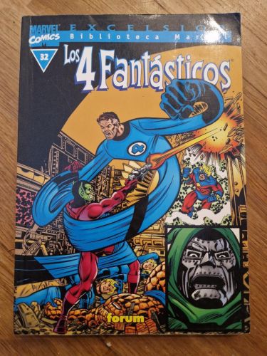 Portada del libro de Biblioteca Marvel: Los 4 fantásticos 32