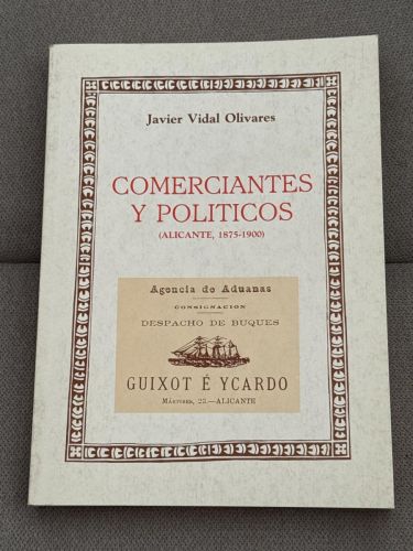Portada del libro de Comerciantes y políticos (Alicante, 1875-1900)
