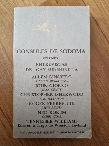 Portada del libro de Cónsules de Sodoma. Vol 1