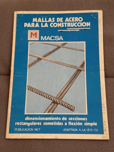 Portada del libro de Mallas de acero para la construcción Dimensionamiento de secciones rectangulares sometidas a flexión...