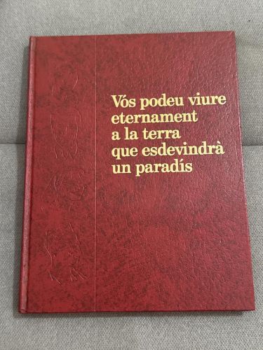 Portada del libro de Vos podeu viure eternament a la terra que esdevindrà un paradís