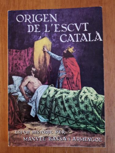 Portada del libro de Origen de l'escut català. Estudi històric.
