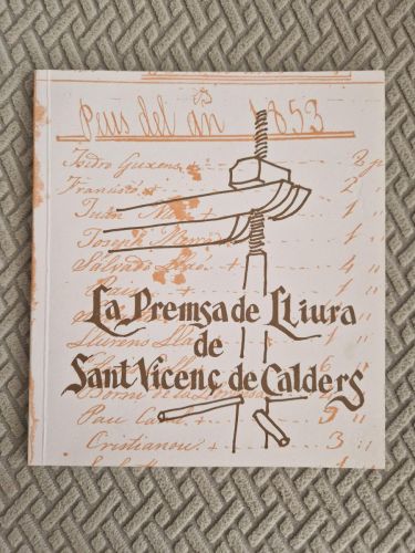 Portada del libro de La premsa de lliura de Sant Vicenç de Calders