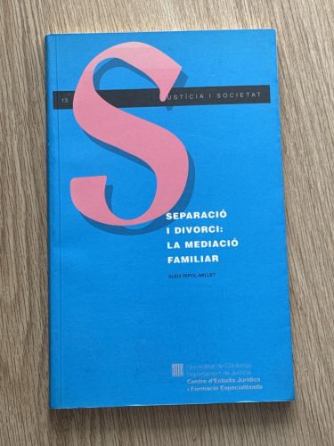 Portada del libro de Separació i divorci: la mediació familiar