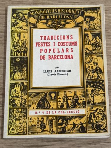 Portada del libro de Tradiciones, festes i costums de Barcelona