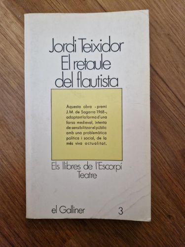 Portada del libro de El retaule del flautista.