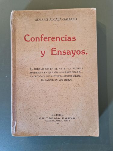 Portada del libro de Conferencias y ensayos