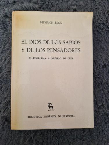 Portada del libro de El dios de los sabios y de los pensadores. El problema filosófico de Dios.