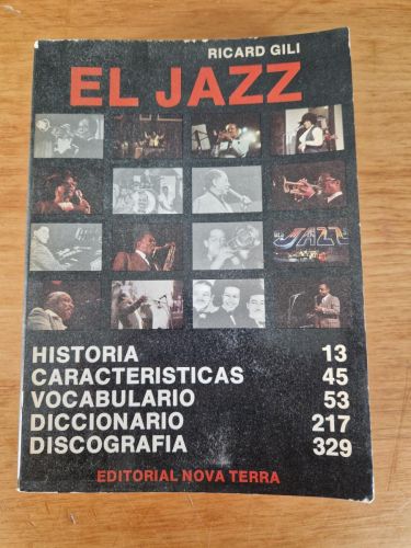 Portada del libro de El Jazz. Historia, características, vocabulario, discografía. Primera edición.