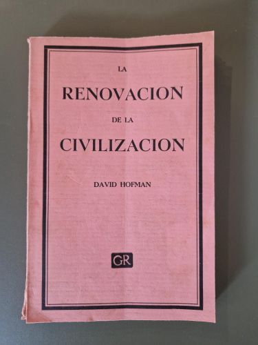 Portada del libro de La renovación de la civilización