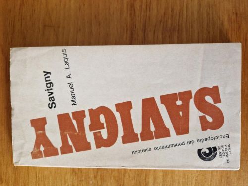 Portada del libro de Savigny. Primera edición (1969)