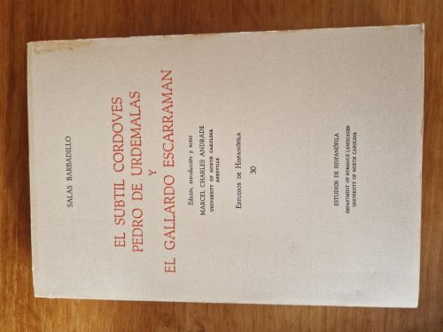 Portada del libro de El subtil cordovés Pedro de Urdemalas y el gallardo Escarramán.