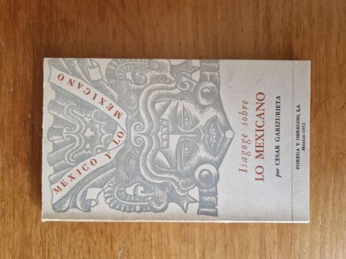 Portada del libro de Isagoge sobre lo mexicano. México y lo mexicano.