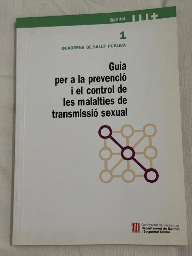 Portada del libro de Guia per a la prevenció i el control de les malalties de transmissió sexual