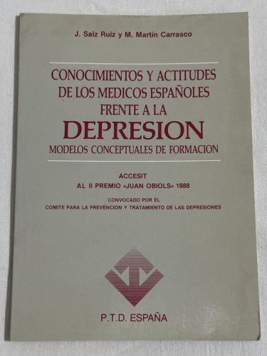Portada del libro de Conocimientos y actitudes de médicos españoles frente a depresión