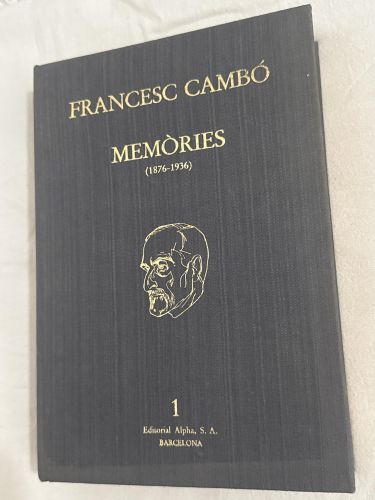 Portada del libro de Memòries (1876-1936)