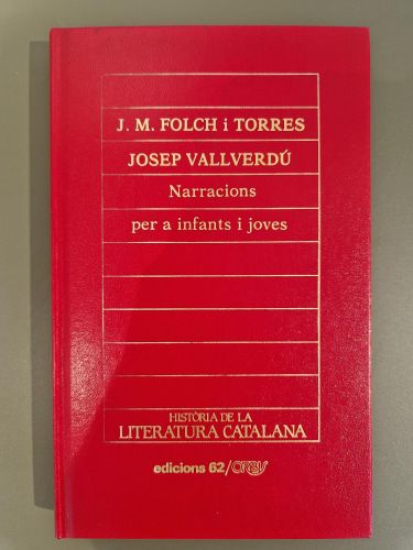 Portada del libro de Narracions per a infants i joves