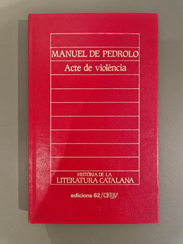 Portada del libro de Acte de violència