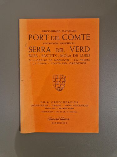 Portada del libro de Guía cartográfica: Port del Comte y Serra del Verd