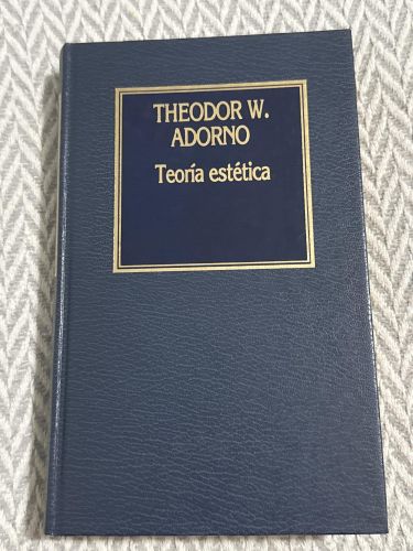 Portada del libro de Teoría estética