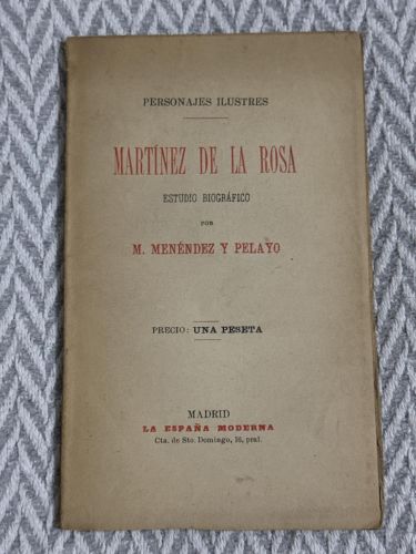 Portada del libro de Martínez de la Rosa. Estudio biográfico.