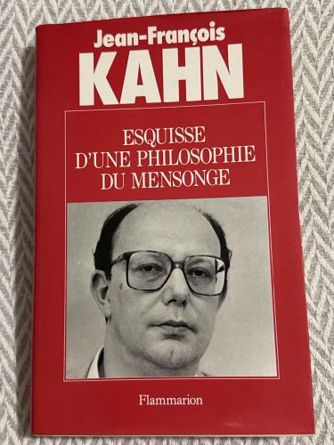 Portada del libro de Esquisse d'une philosophie du mensonge