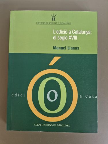 Portada del libro de L'edició a Catalunya: el segle XVIII
