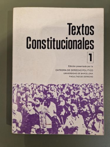 Portada del libro de Textos constitucionales 1