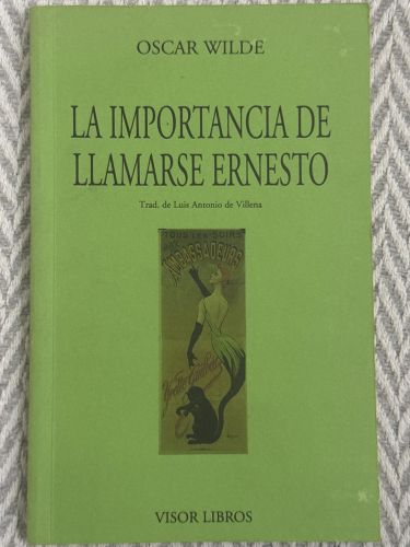 Portada del libro de La importancia de llamarse Ernesto