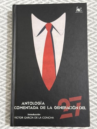 Portada del libro de Antología comentada de la generación del 27