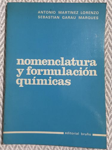 Portada del libro de Nomenclatura y formulación químicas
