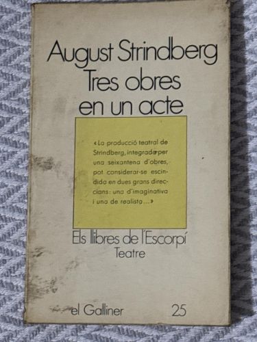 Portada del libro de Tres obres en un acte