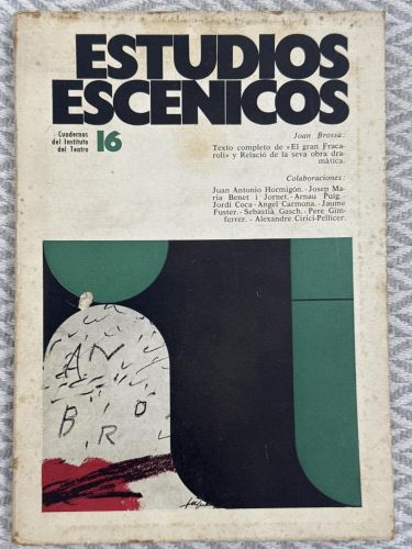 Portada del libro de Estudios escénicos nº 16