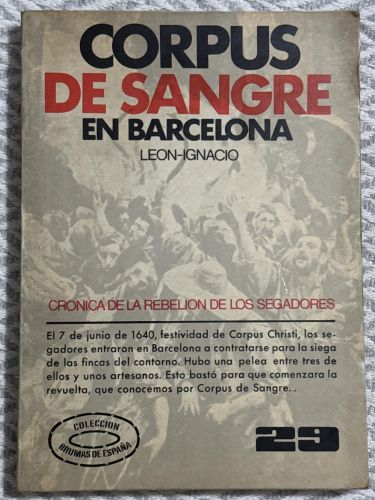 Portada del libro de Corpus de sangre en Barcelona