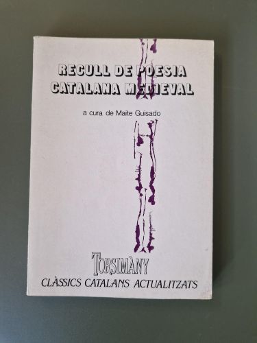 Portada del libro de Recull de poesia catalana medieval