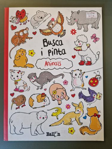Portada del libro de Busca i pinta animals