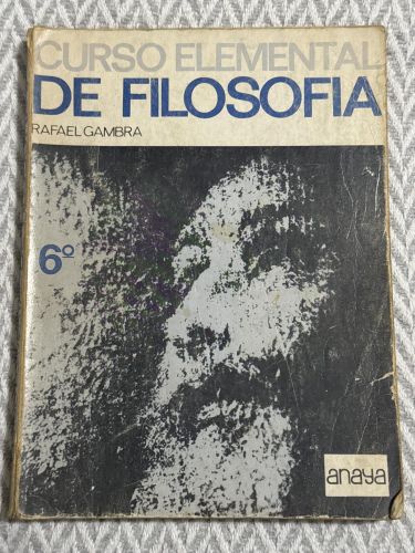 Portada del libro de Curso elemental de filosofía 6º