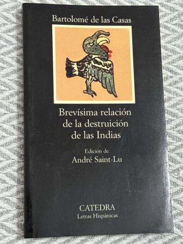 Portada del libro de Brevísima relación de la destruición de las Indias