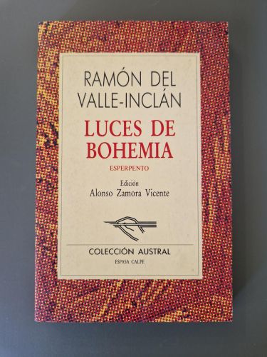 Portada del libro de Luces de bohemia