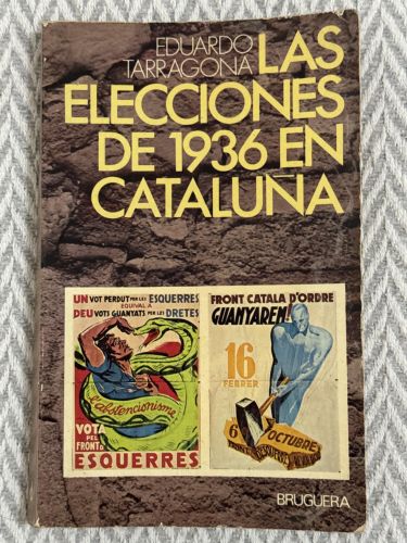 Portada del libro de Las elecciones de 1936 en Cataluña