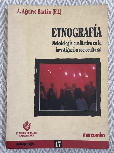 Portada del libro de Etnografía. Metodología cualitativa en la investigación sociocultural