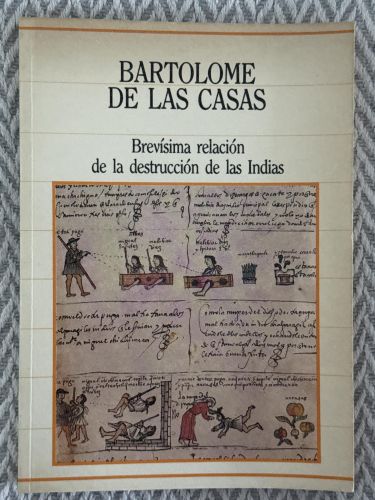 Portada del libro de Brevísima relación de la destrucción de las Indias. Biblioteca de la historia