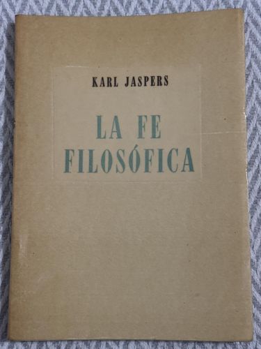 Portada del libro de La fe filosófica